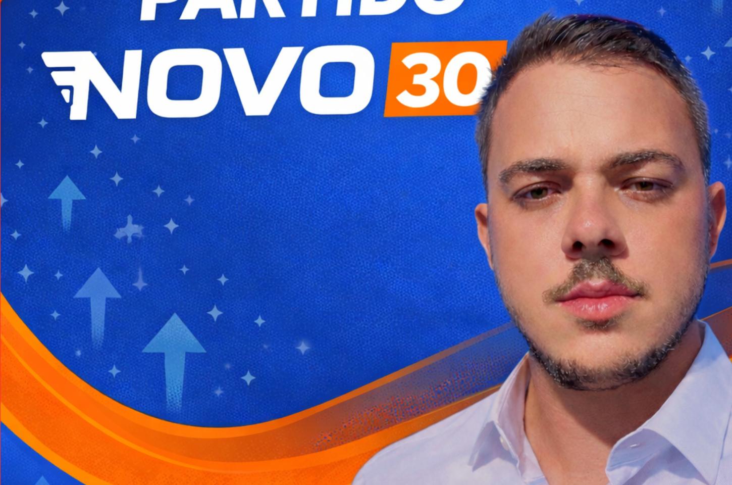 Anderson Braga, 23 anos, se filia ao Partido Novo e integra a Juventude Novo: 